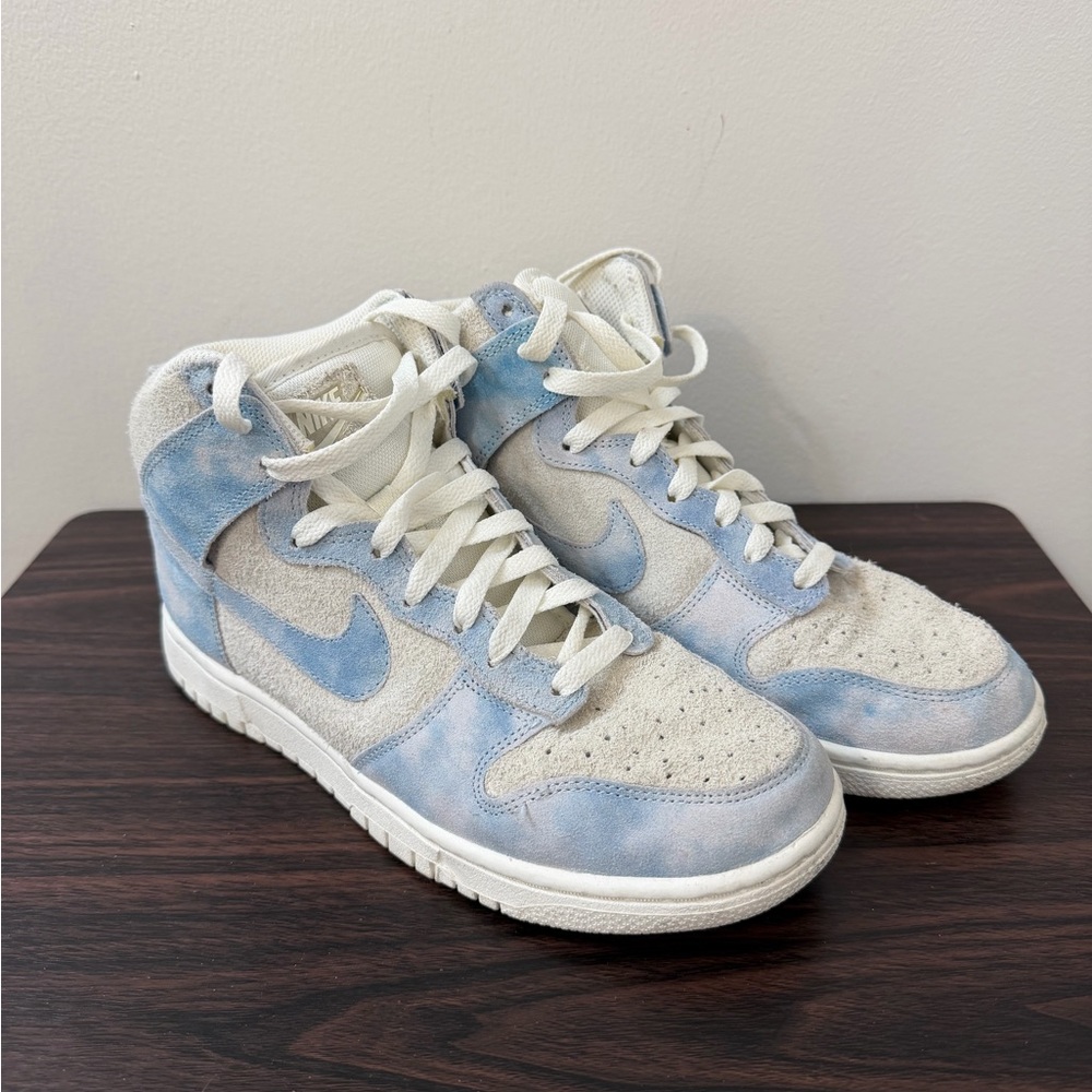 Nike Dunk High Football Grey FD0802-400 Women’s 8.5 Blue Suede